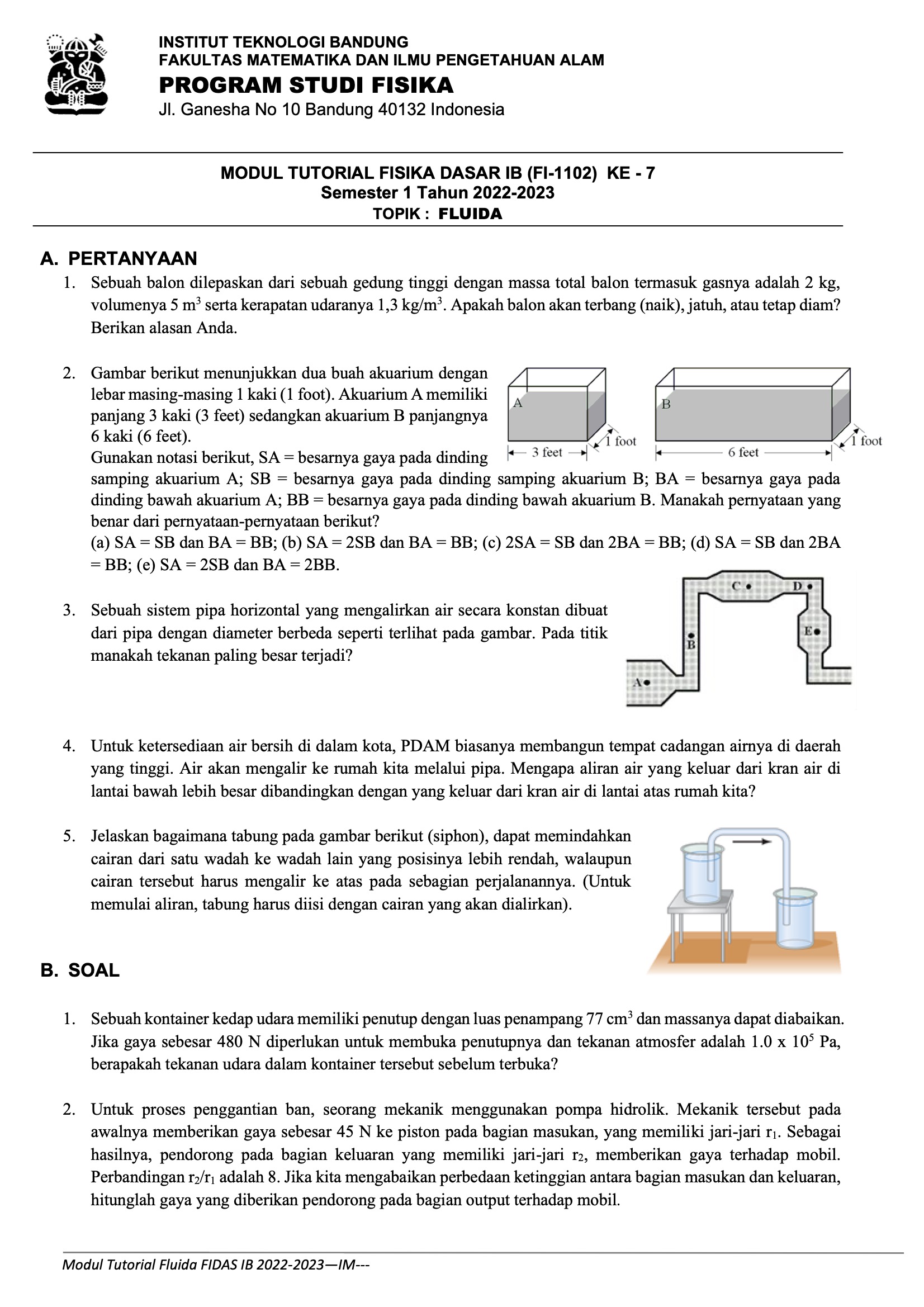 Tutorial Modul 7 Fisika 1B ITB Tahun 2022-2023 | MES Consulting